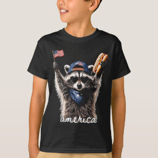 Aamerica Patriotic Racoon T-Shirt