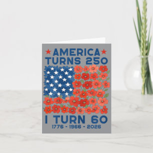 Aamerica Turns 250 Turn 60 1966 60th Birthday Card