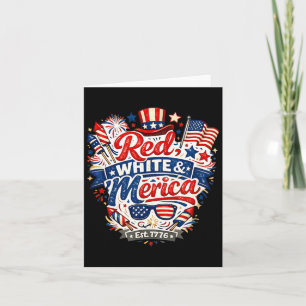 Aamerica Usa Flag Patriotic 4th July Men Women Card