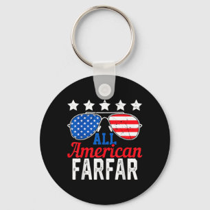 Aamerican Farfar Retro 4th Of July Patriotic Key Ring