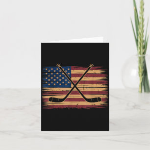Aamerican Flag Hockey Card