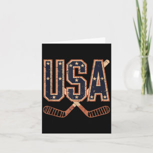 Aamerican Flag Hockey Card