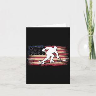 Aamerican Flag Hockey Card