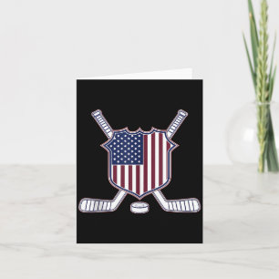 Aamerican Flag Hockey Card
