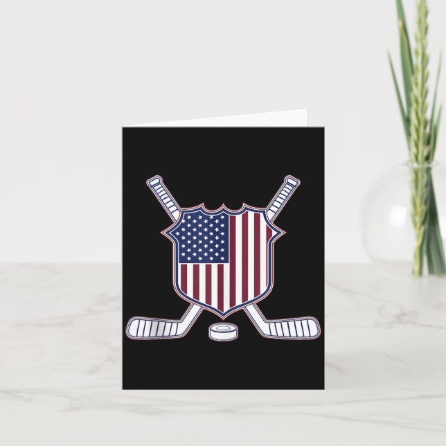 Aamerican Flag Hockey Card (Front)