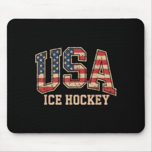 Aamerican Flag Hockey Mouse Pad
