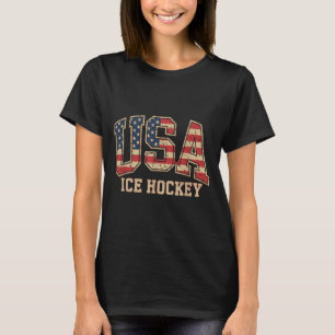 Aamerican Flag Hockey T-Shirt