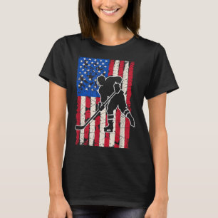 Aamerican Flag Hockey T-Shirt
