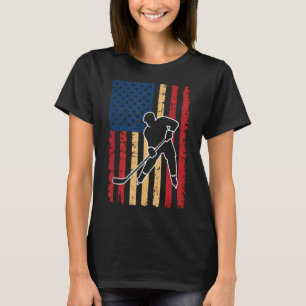 Aamerican Flag Hockey T-Shirt