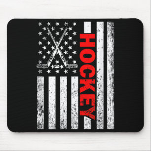 Aamerican Flag Hockey Usa Patriotic Mouse Pad
