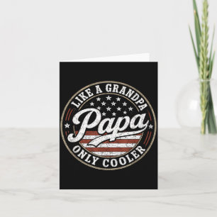 Aamerican Flag Papa Fathers Day From Grandkids Card