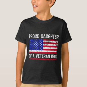 Aamerican Flag Patriotic Daughter Veterans Day For T-Shirt