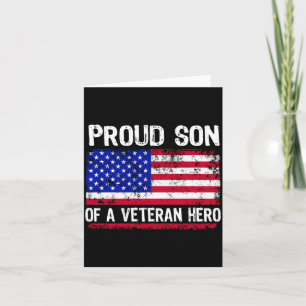 Aamerican Flag Patriotic Son Veterans Day For Kids Card