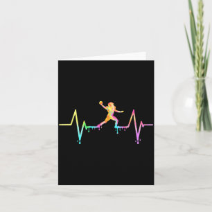 Aamerican Football Heartbeat Colourful Drippy Pain Card