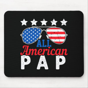 Aamerican Pap Retro 4th Of July Patriotic Grandpa Mouse Pad