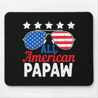 Aamerican Papaw Retro 4th Of July Patriotic Mouse Pad