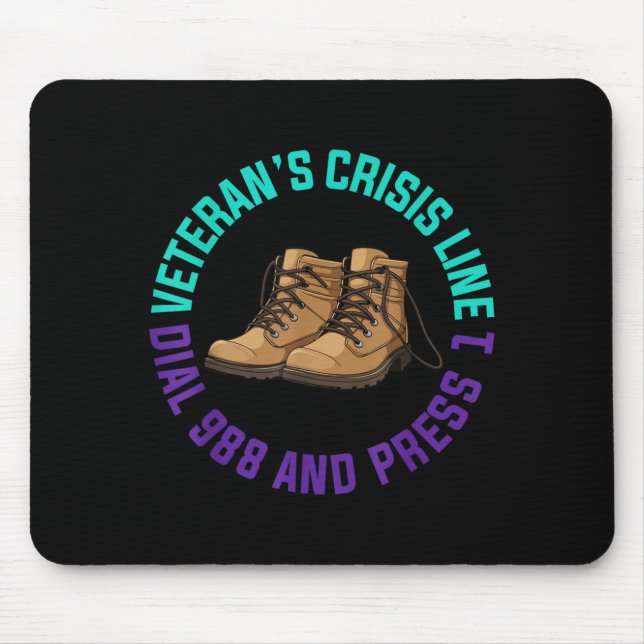 Aamerican Veteran Awareness Month Gift 988 Support Mouse Pad (Front)