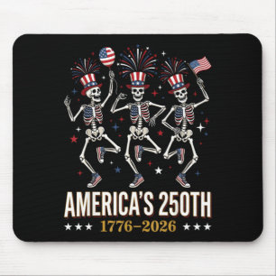 Aamericas 250th Anniversary 1776 2026 Skeletons Mouse Pad
