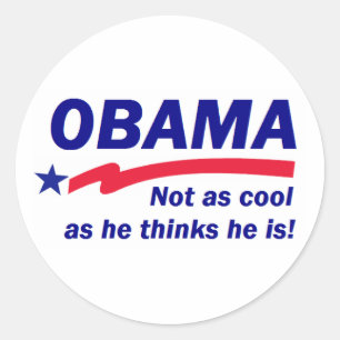 aaobamacool classic round sticker