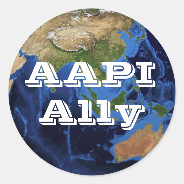 AAPI Ally Classic Round Sticker (Front)