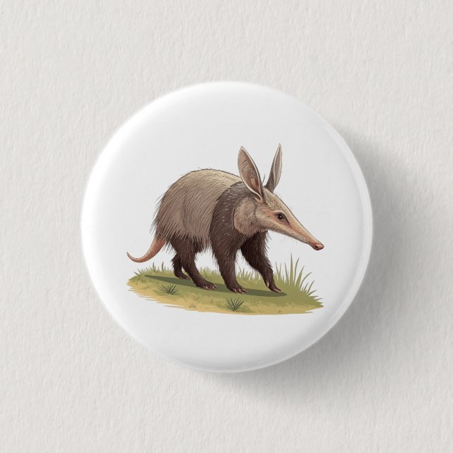 Aardvark 3 Cm Round Badge (Front)