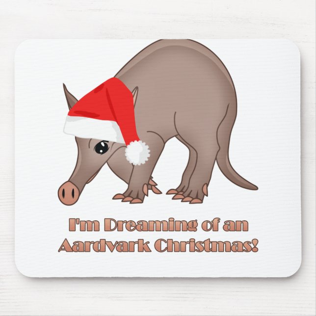 Aardvark Christmas Mouse Pad (Front)