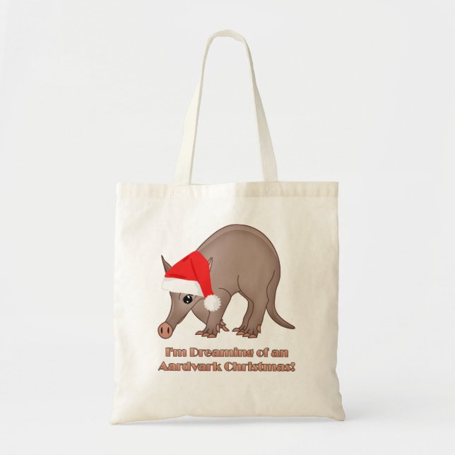 Aardvark Christmas Tote Bag (Front)