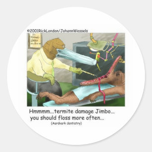 Aardvark Dentistry Funny Gifts & Collectibles Classic Round Sticker