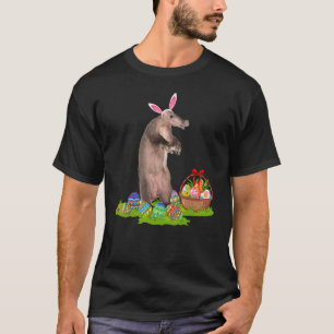 Aardvark Easter Egg Hunting Bunny Aardvark Easter T-Shirt