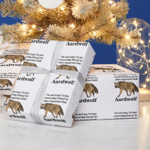 Aardwolf Hyena Fan Animal Lover Funny Birthday Wrapping Paper