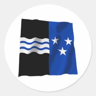 Aargau Waving Flag Classic Round Sticker