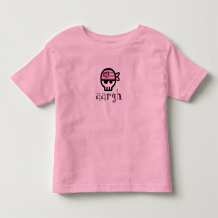 Aargh Girl Pirate Skull Toddler T-Shirt