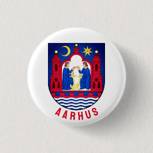 Aarhus coat of arms - DENMARK 3 Cm Round Badge