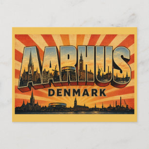 Aarhus Denmark Cathedral Cityscape Postcard