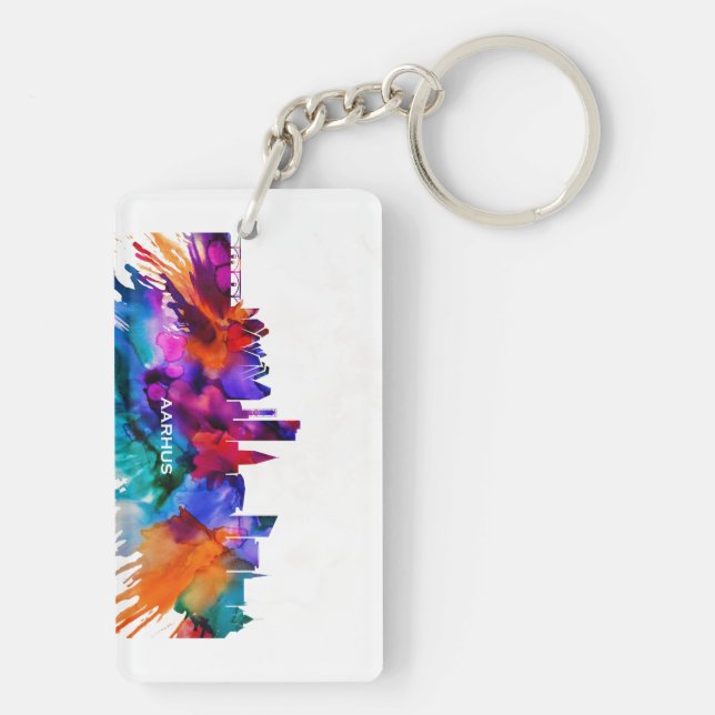 Aarhus Skyline Key Ring (Back)
