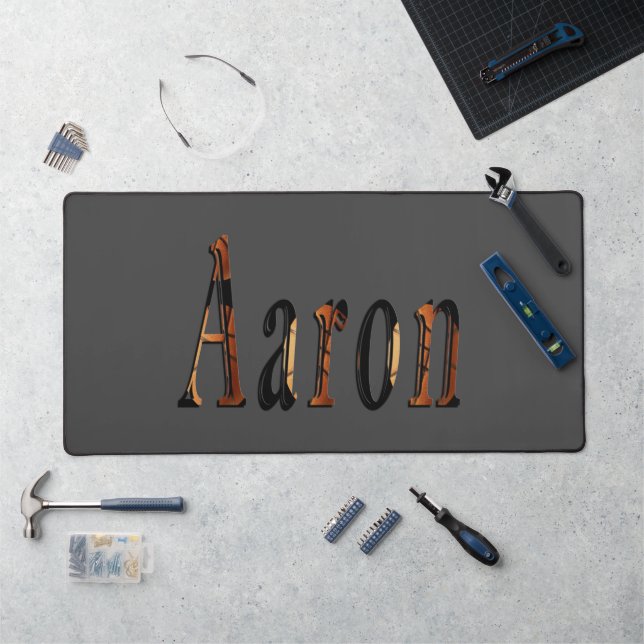 "Aaron and the Game of Glory" His Name Desk Mat (Workstation)