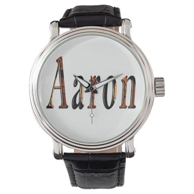 Aaron Boys Name Logo, Watch (Front)