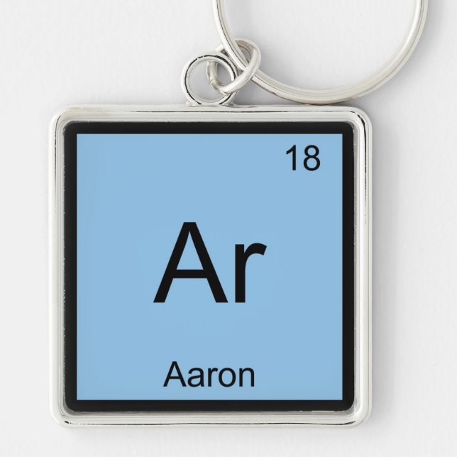 Aaron Chemistry Element Symbol Periodic Table Name Key Ring (Front)