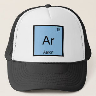 Aaron Chemistry Element Symbol Periodic Table Name Trucker Hat