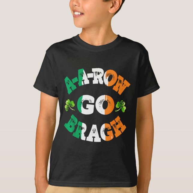 Aaron Erin Go Bragh Shamrock St.patrick's Day  T-Shirt (Front)