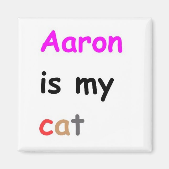 Aaron is my cat magnet (Front)