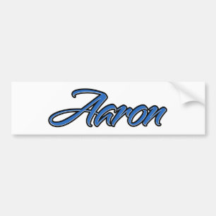 Aaron name blue sticker auto sticker