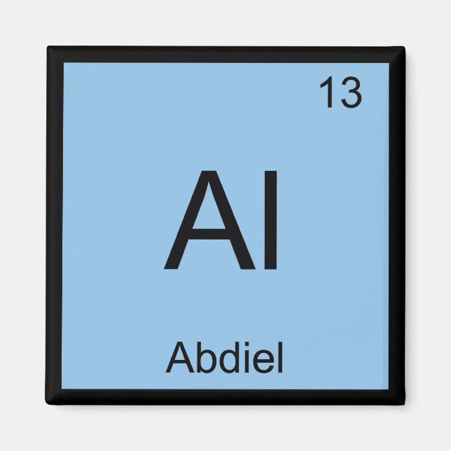 Aaron Name Chemistry Element Periodic Table Magnet (Front)