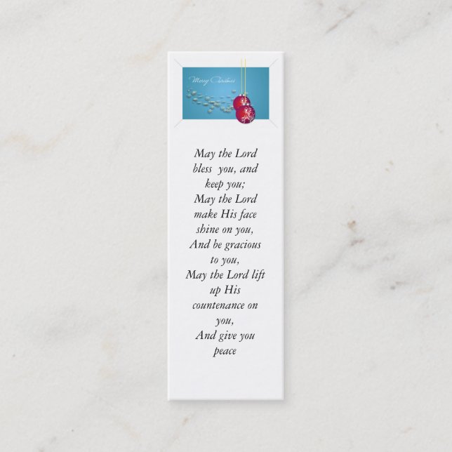 Aaronic Blessing and Merry Christmas Business Card (Front)