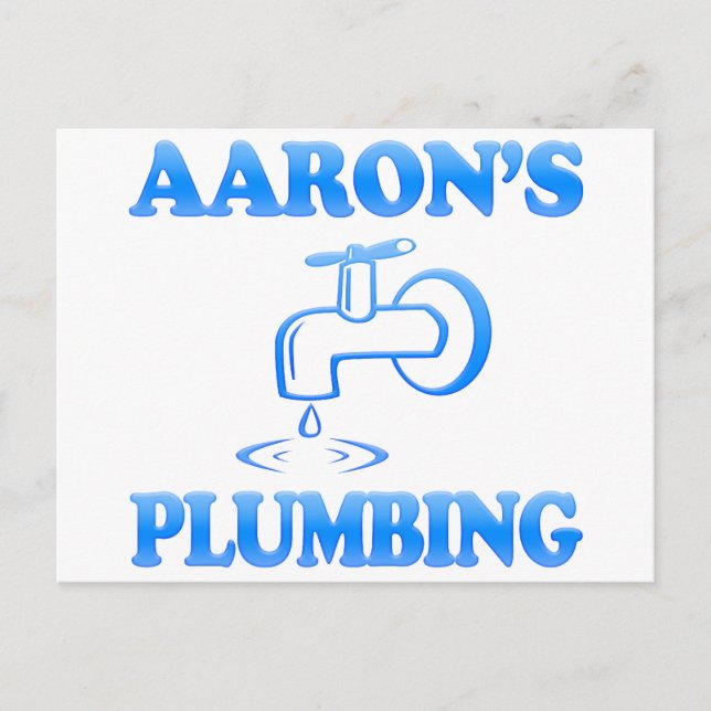 Aaron's Plumbing Postcard (Front)