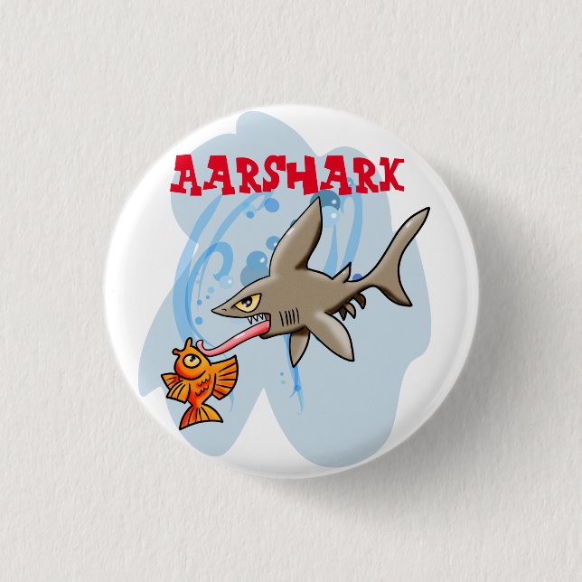 Aarshark 3 Cm Round Badge (Front)