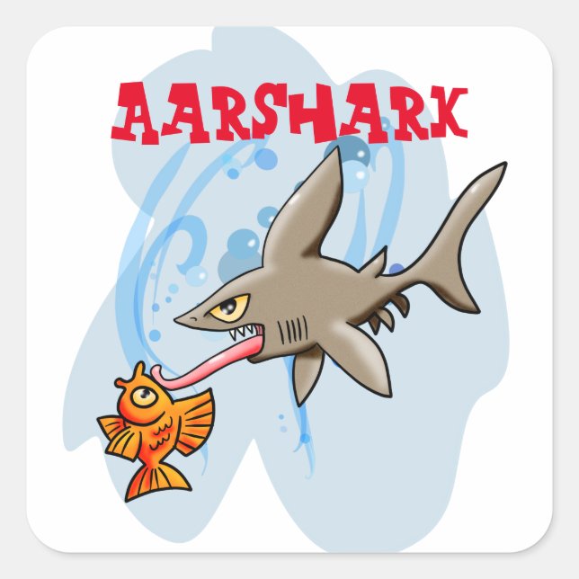 Aarshark Square Sticker (Front)