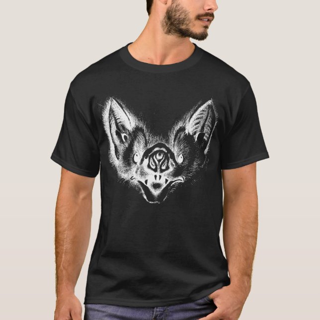 Aart Vampire Bat Negative Black T-Shirt (Front)