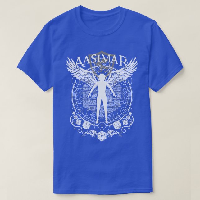 Aasimar White T-Shirt (Design Front)