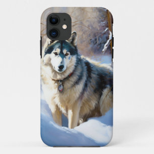 Aaskan Malamute Let It Snow Christmas Case-Mate iPhone Case